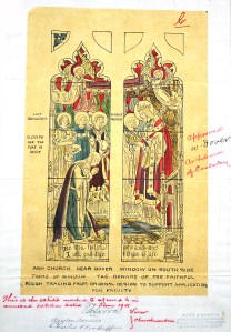 Design for a stained glass window, St Nicholas's Ash, Kent