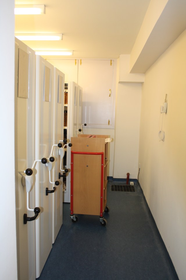 Strongroom at Dr Williams's Library, London